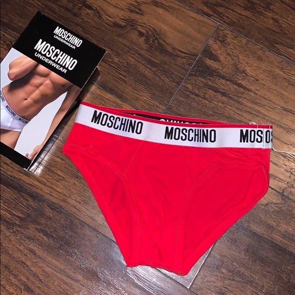 New moschino red logo brief underwear size small - Picture 2 of 8
